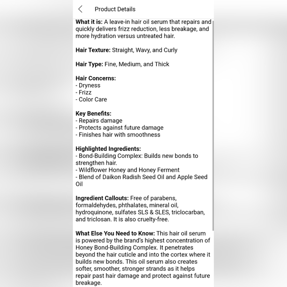 🎉HOST PICK🎉 BUMBLE AND BUMBLE Bond-Building Repair Oil - Picture 3 of 11